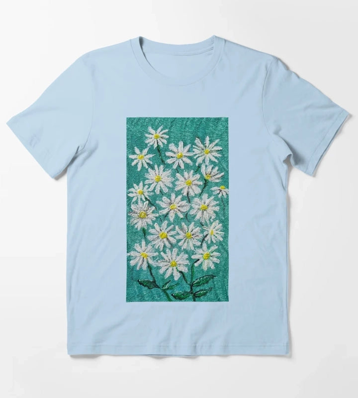 Cute Daisies by Kzacreative T-Shirt Sky Blue
