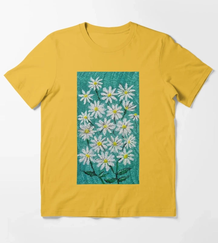 Cute Daisies by Kzacreative T-Shirt Yellow
