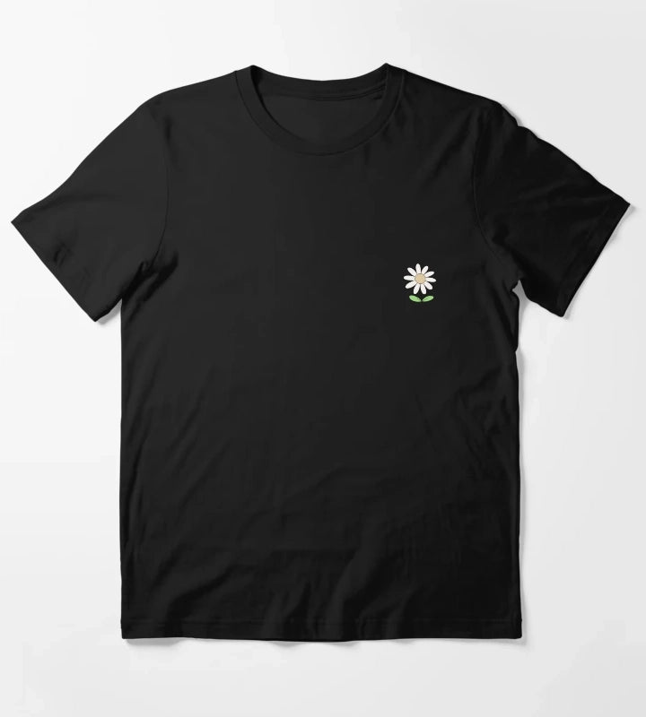 Cute Minimalist Daisy Flower Line Art Drawing T-Shirt