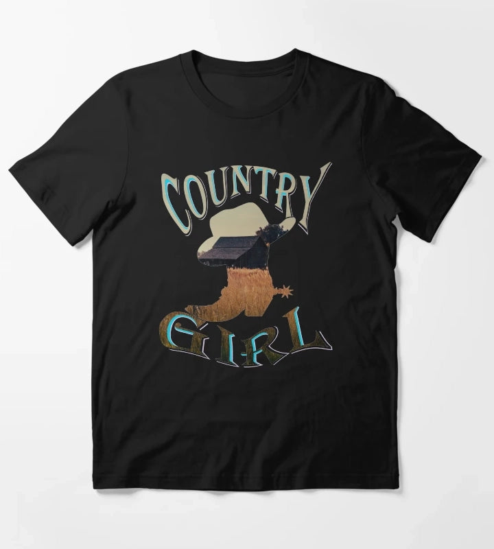 Cute country girl vintage barn design T-Shirt