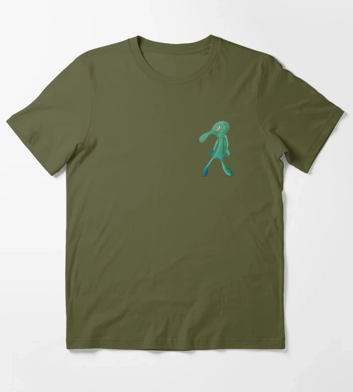 Cutout Bold n Brash Spongebob Squarepants T-Shirt Olive Green
