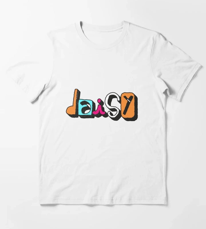 DAISY Custom Text Birthday Name T-Shirt White