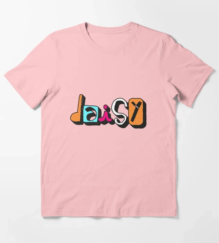 DAISY Custom Text Birthday Name T-Shirt Dark Grey
