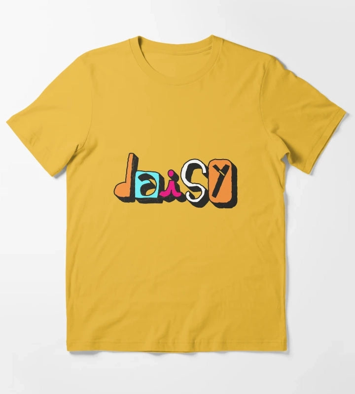 DAISY Custom Text Birthday Name T-Shirt Yellow