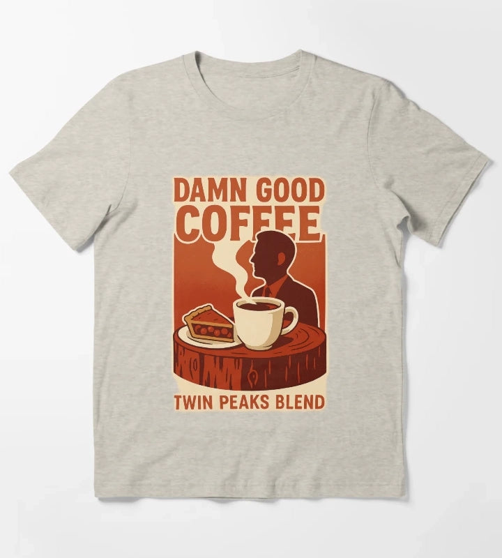 DAMN GOOD COFFEE Agent Cooper Tribute T-Shirt Cream