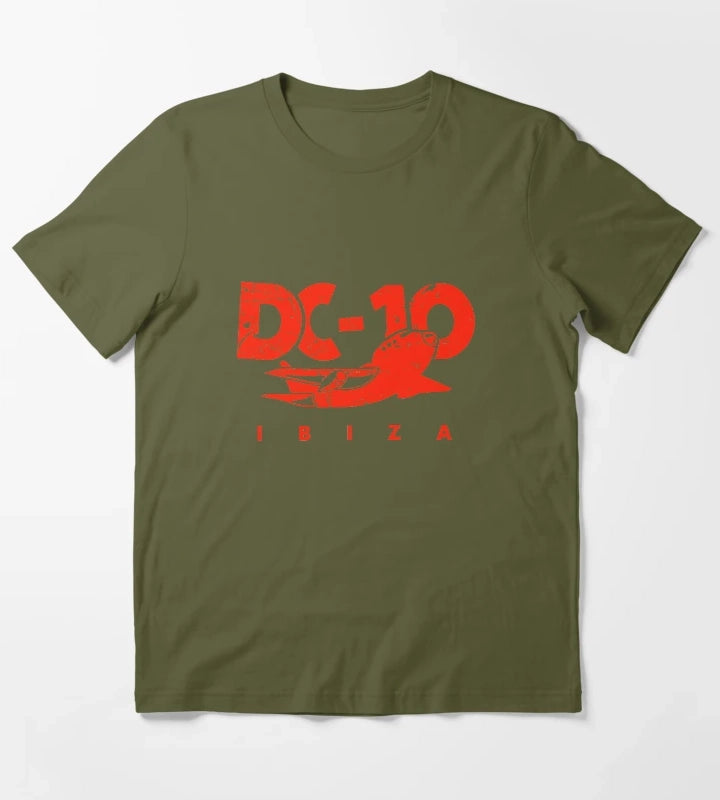 DC10 Bar Club IBIZA vintage red MODEL Club legend by La French Touch original HD DESIGN T-Shirt Olive Green