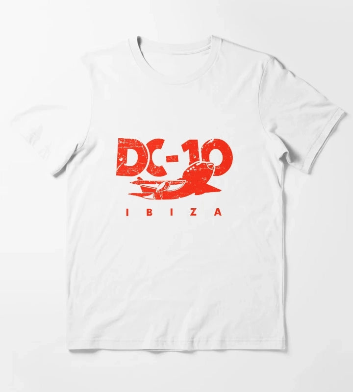 DC10 Bar Club IBIZA vintage red MODEL Club legend by La French Touch original HD DESIGN T-Shirt White