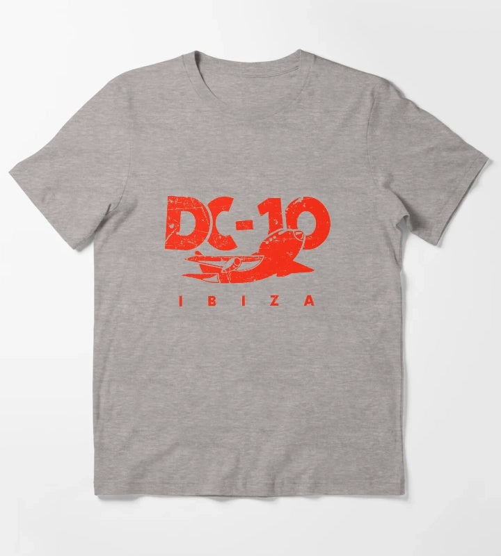 DC10 Bar Club IBIZA vintage red MODEL Club legend by La French Touch original HD DESIGN T-Shirt Heather Grey