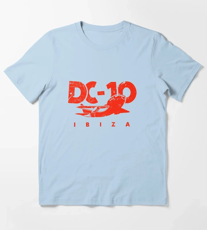 DC10 Bar Club IBIZA vintage red MODEL Club legend by La French Touch original HD DESIGN T-Shirt Sky Blue