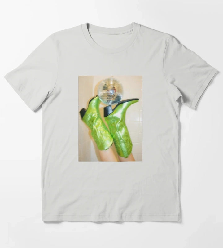 DISCO COWBOY BOOTS T-Shirt Light Grey