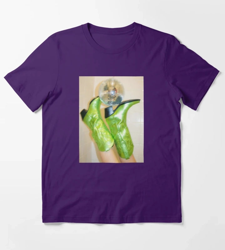 DISCO COWBOY BOOTS T-Shirt Purple