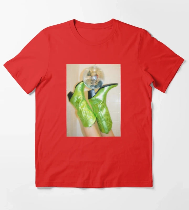 DISCO COWBOY BOOTS T-Shirt Red