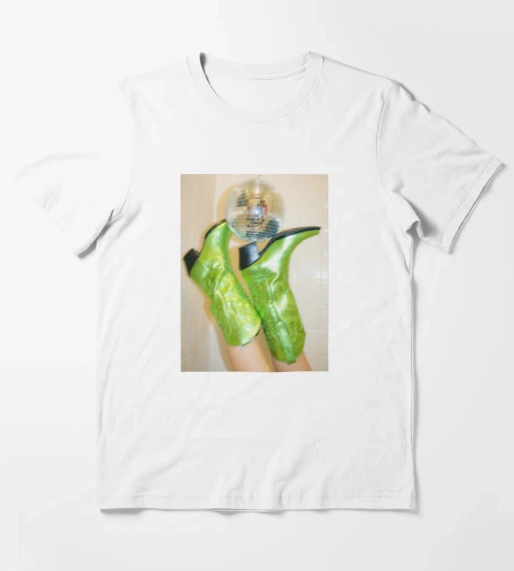 DISCO COWBOY BOOTS T-Shirt White