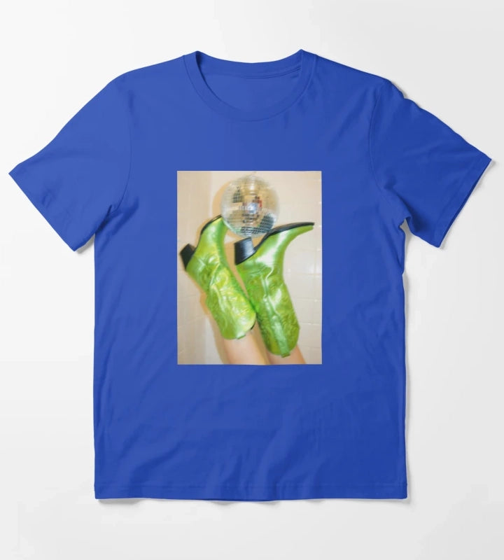 DISCO COWBOY BOOTS T-Shirt Blue