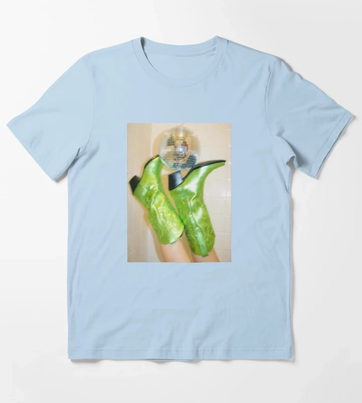 DISCO COWBOY BOOTS T-Shirt Sky Blue