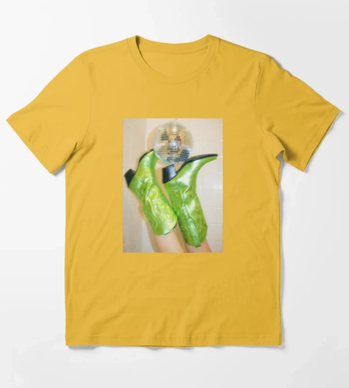 DISCO COWBOY BOOTS T-Shirt Yellow