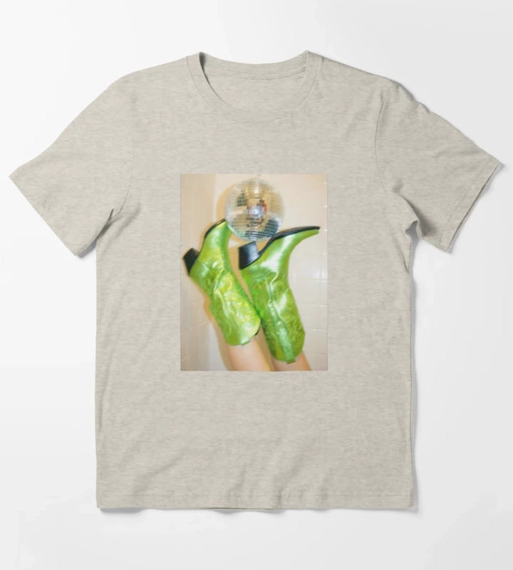 DISCO COWBOY BOOTS T-Shirt Cream