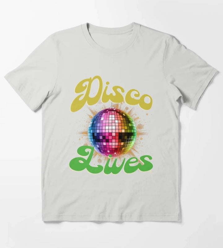 DISCO LIVES T-Shirt Light Grey