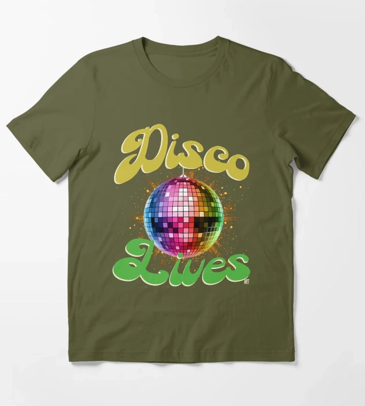DISCO LIVES T-Shirt Olive Green