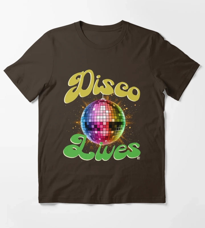 DISCO LIVES T-Shirt Brown