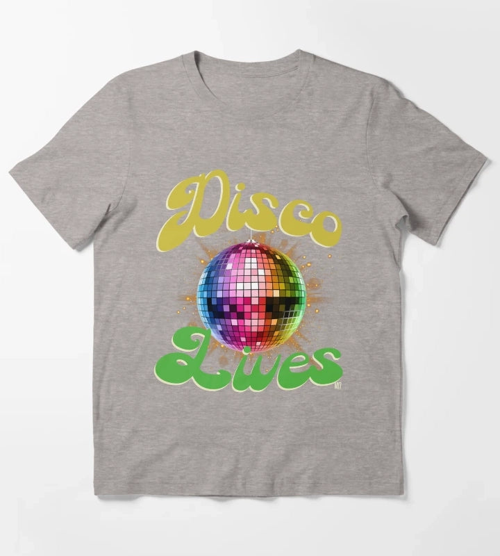 DISCO LIVES T-Shirt Heather Grey