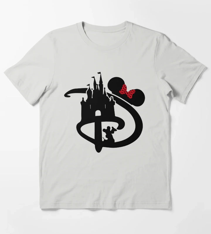 D Castle Pocket Minnie T-Shirt Light Grey