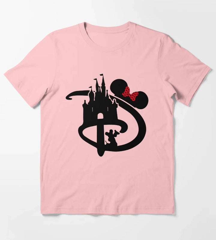 D Castle Pocket Minnie T-Shirt Dark Grey