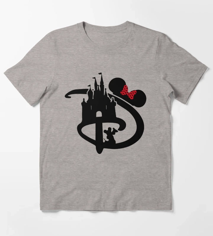 D Castle Pocket Minnie T-Shirt Heather Grey