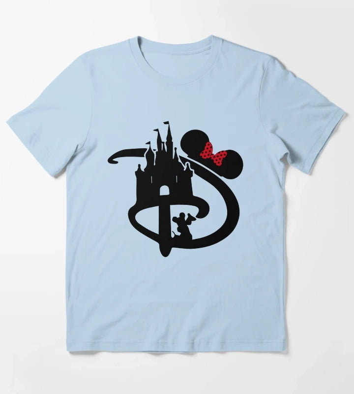 D Castle Pocket Minnie T-Shirt Sky Blue