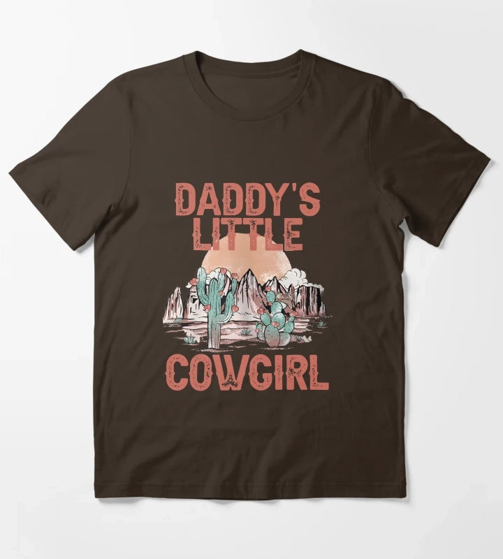 Daddys Little Cowgirl T-Shirt Brown