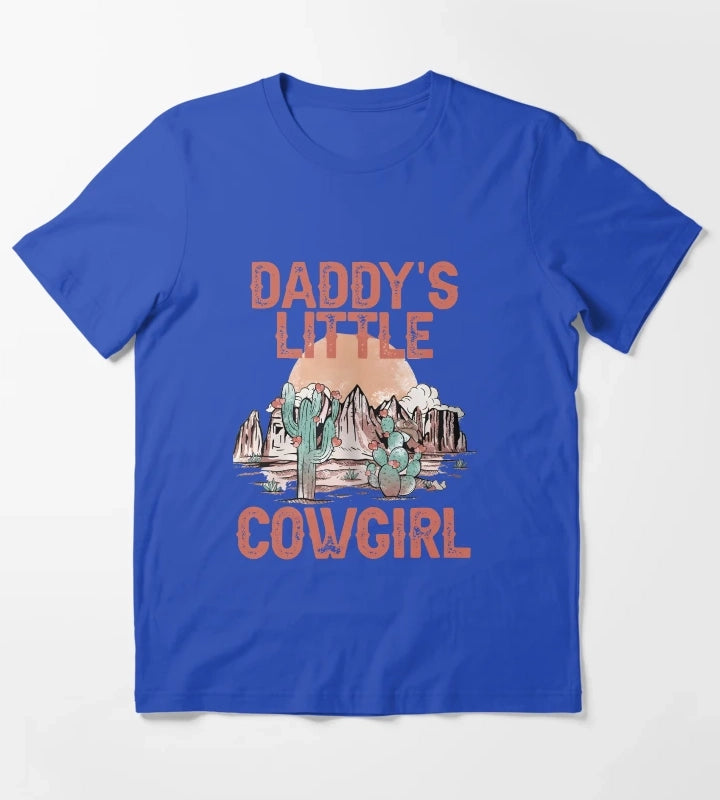 Daddys Little Cowgirl T-Shirt Blue