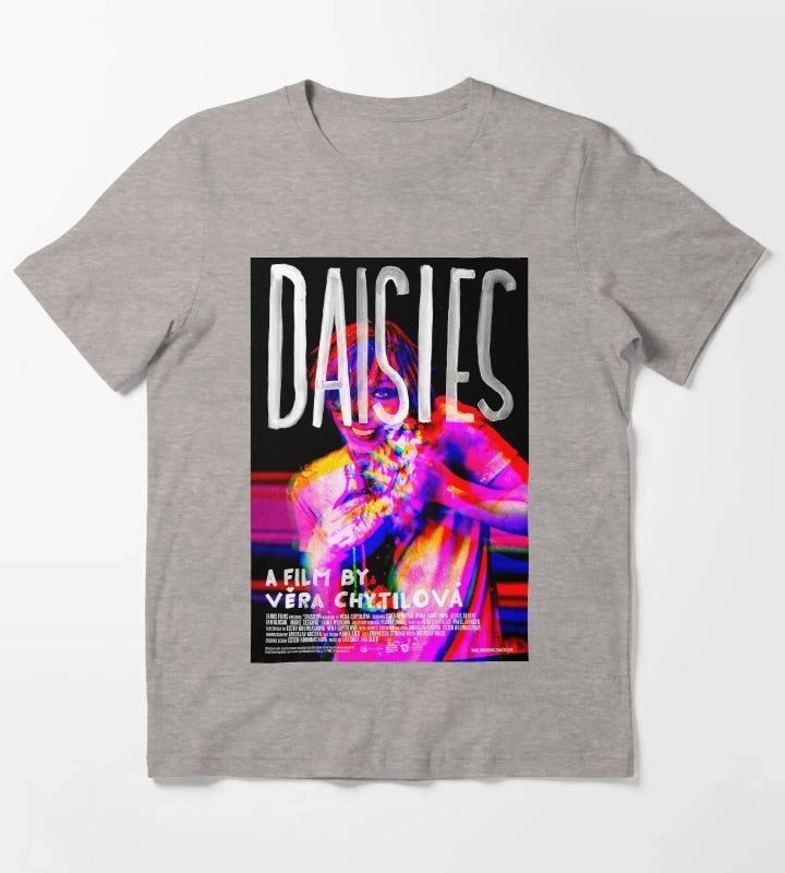 Daisies 1966 English Poster T-Shirt Heather Grey
