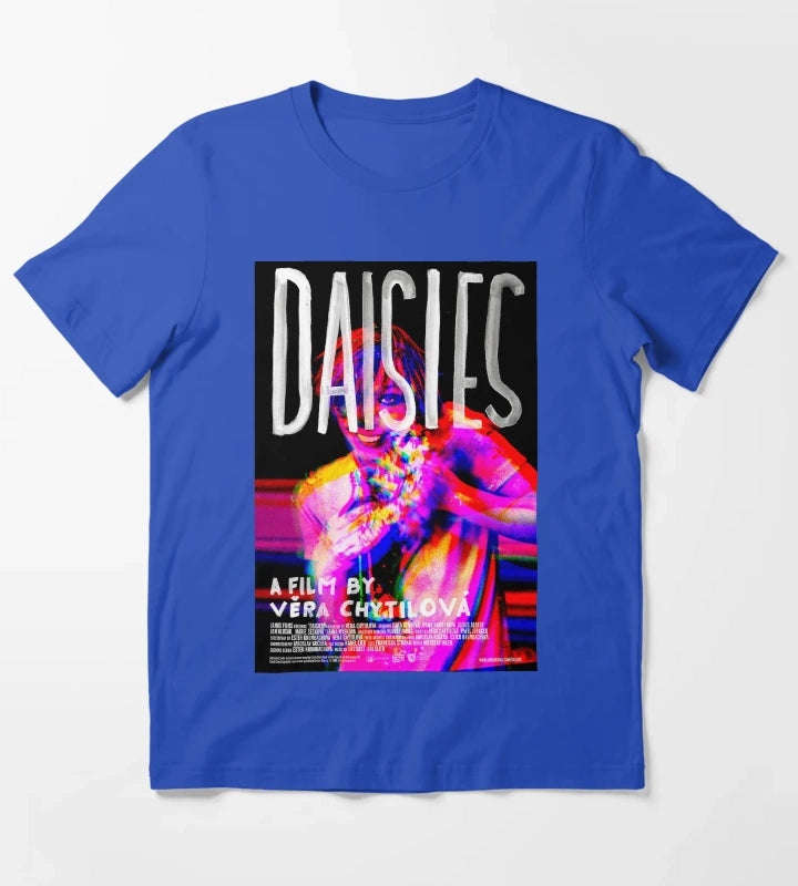 Daisies 1966 English Poster T-Shirt Blue
