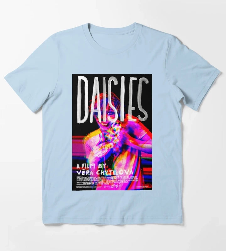 Daisies 1966 English Poster T-Shirt Sky Blue