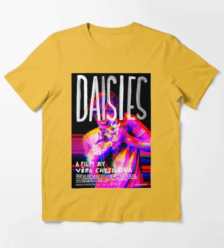 Daisies 1966 English Poster T-Shirt Yellow