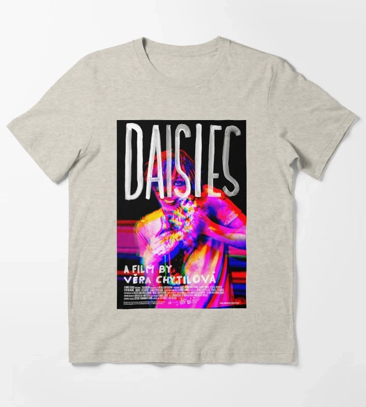 Daisies 1966 English Poster T-Shirt Cream