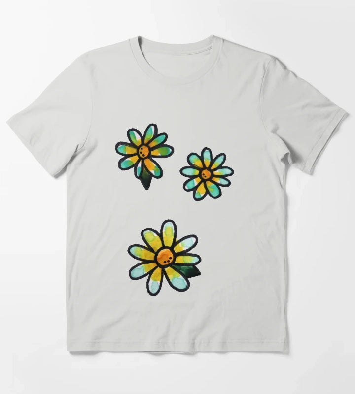 Daisies T-Shirt Light Grey