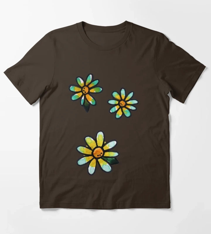 Daisies T-Shirt Brown