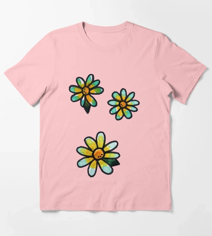 Daisies T-Shirt Dark Grey