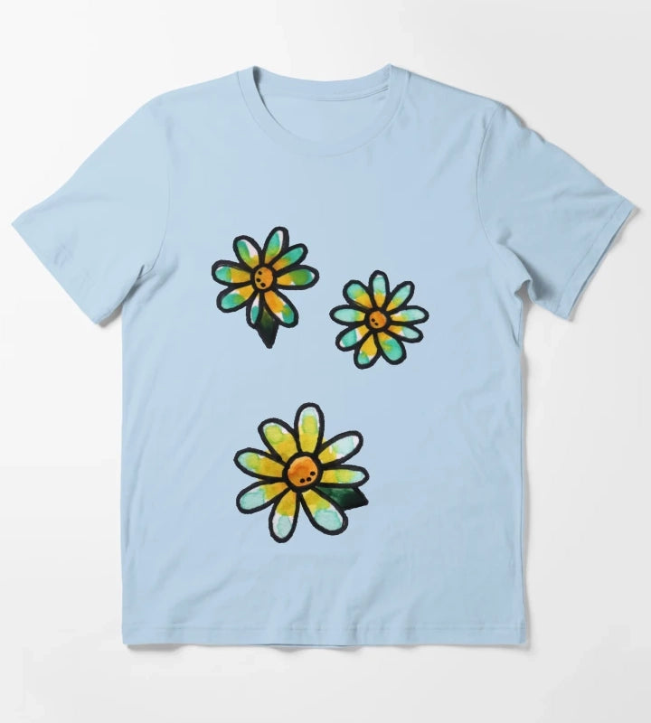 Daisies T-Shirt Sky Blue
