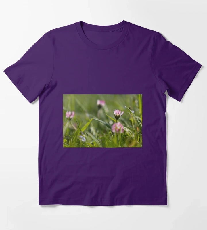 Daisies and Raindrops T-Shirt Purple