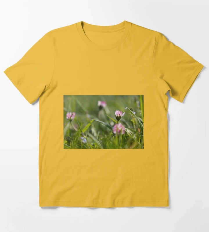 Daisies and Raindrops T-Shirt Yellow
