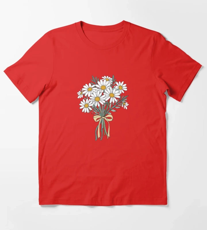 Daisies bouquet T-Shirt Red