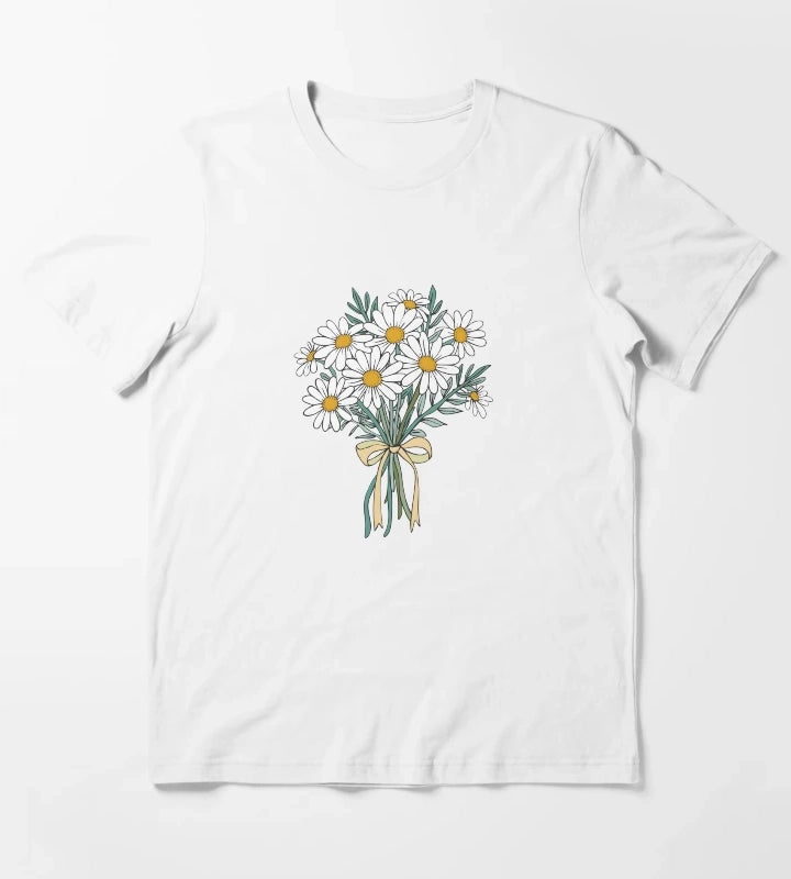 Daisies bouquet T-Shirt White