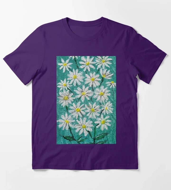 Daisies by Kzacreative T-Shirt Purple