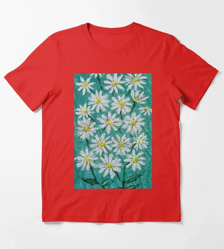 Daisies by Kzacreative T-Shirt Red