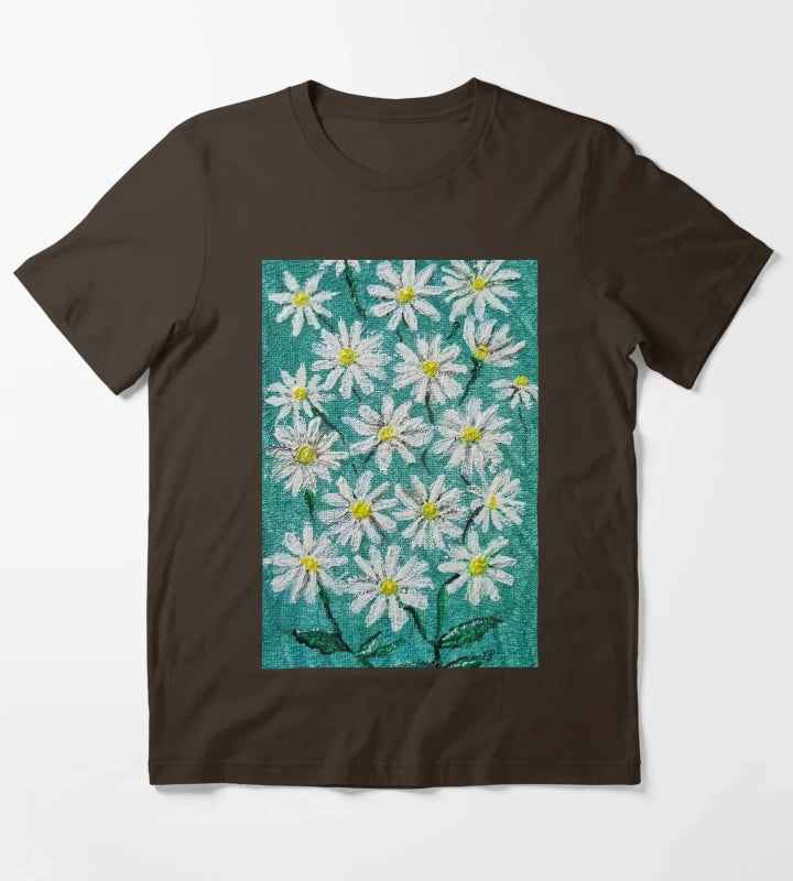 Daisies by Kzacreative T-Shirt Brown