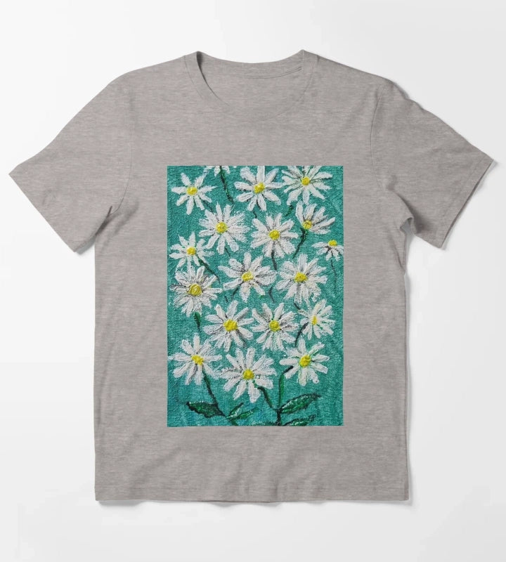 Daisies by Kzacreative T-Shirt Heather Grey