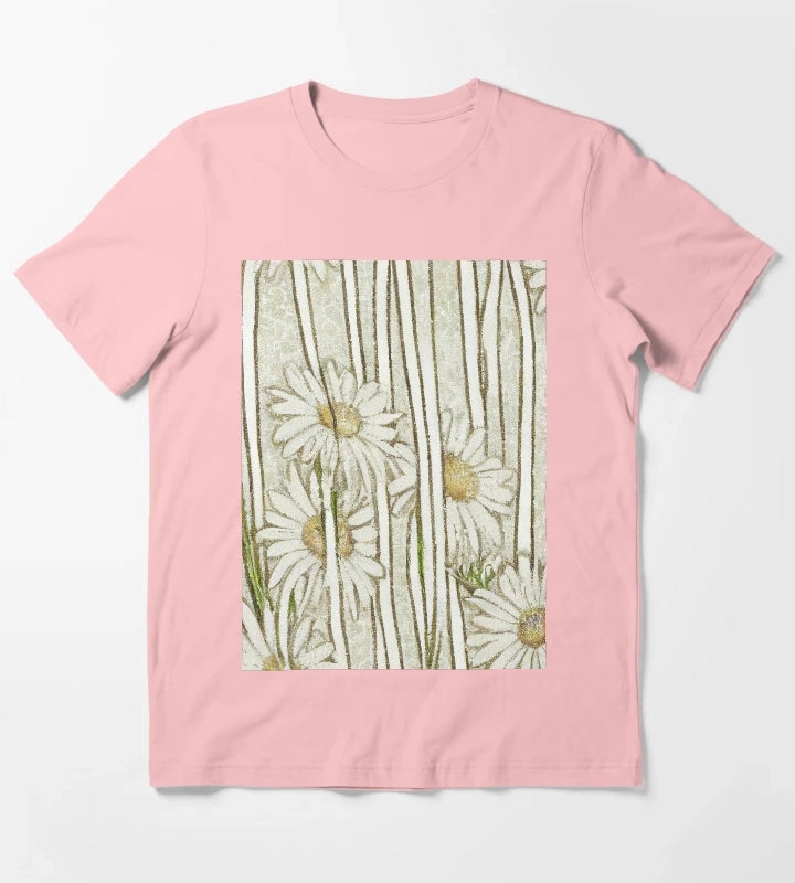 Daisies in tall Grass T-Shirt Dark Grey