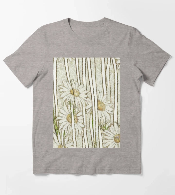 Daisies in tall Grass T-Shirt Heather Grey